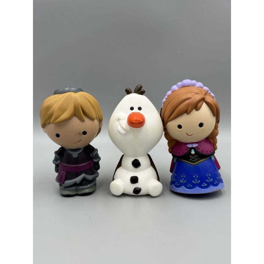 Disney Frozen Lot Of 3 Plastic Bath Toy Olaf Kristoff Ana READ DETAILS